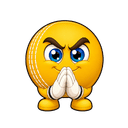 Scheming cricket-ball face