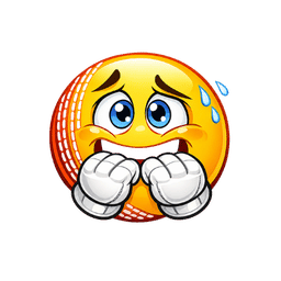 Nervous cricket-ball face